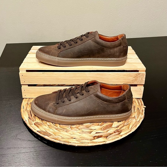 *RARE* PLG/Patina Men’s Low Top Sneaker | (EXCLUSIVE) Cognac, Size 8.5 - Picture 3 of 4